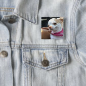  Chihuahua Dog Meme Pin Button (In situ)