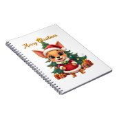Chihuahua Dog Merry Christmas Notitieboek (Rechterzijde)