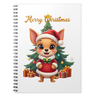 Chihuahua Dog Merry Christmas Notitieboek