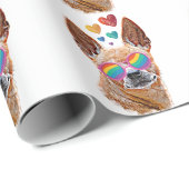 Chihuahua Dog met harten Valentijnsdag Cadeaupapier (Rol Hoek)