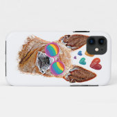 Chihuahua Dog met harten Valentijnsdag Case-Mate iPhone Case (Achterkant (horizontaal))