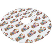 Chihuahua Dog met harten Valentijnsdag Kerstboom Rok (Gekanteld)