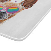 Chihuahua Dog met harten Valentijnsdag Snijplank (Hoek)