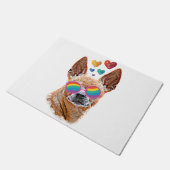 Chihuahua Dog met harten Valentijnsdag Throw Pi Deurmat (Schuin)