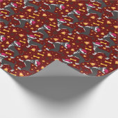 Chihuahua Dog met kerstmankreet Pa Cadeaupapier (Hoek)