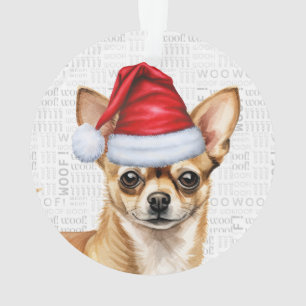 Chihuahua Dog met naam en foto van Kerstmis Ornament