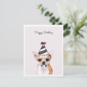 Chihuahua Dog met Party Pet Kaart (Staand voorkant)