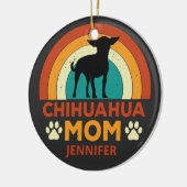  Chihuahua Dog Moeder Zonsondergang Keramisch Ornament (Links)