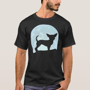 Chihuahua Dog Moon Chiwawa Silhouette T-shirt