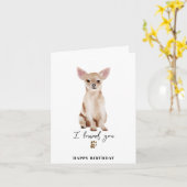 Chihuahua Dog Mum Puppy Pets Paw Birthday Kaart (Gele Bloem)