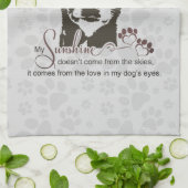 Chihuahua Dog My Sunshine Gray Towel Theedoek (Gevouwen)