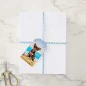 Chihuahua Dog op strand Cadeaulabel (Met Touw)