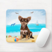 Chihuahua Dog op strand Muismat (Met muis)