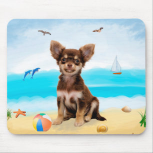 Chihuahua Dog op strand Muismat
