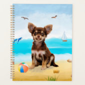 Chihuahua Dog op strand Planner (Voorkant)