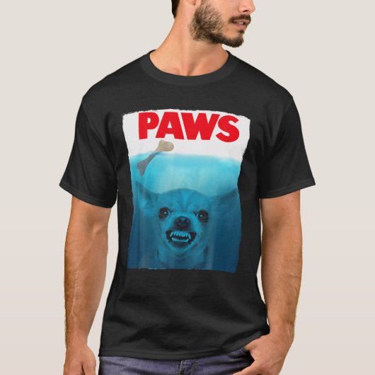 Chihuahua Dog Paws Cute Movie Poster Pet Funny T-shirt (Voorkant)