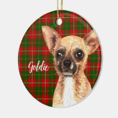 Chihuahua Dog Persoonlijk Keramisch Ornament (Links)