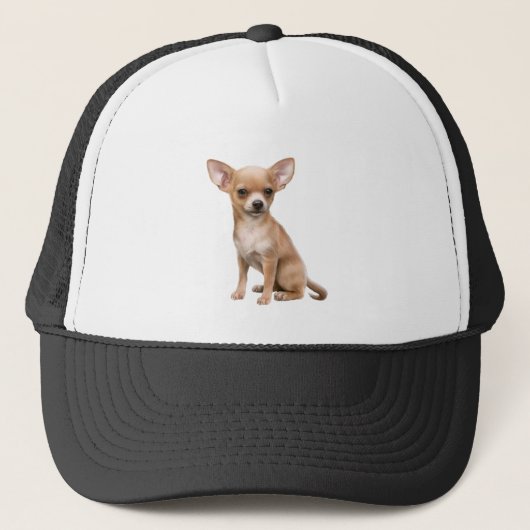 Chihuahua Dog Pet Animal Custom Trucker Hat (Voorkant)