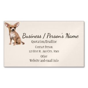 Chihuahua Dog Pet Animal Logo Animal Custom Magnetisch Visitekaartje