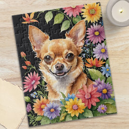 Chihuahua Dog Pet Portrait Watercolor Animal Legpuzzel