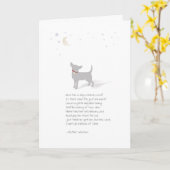 Chihuahua Dog Pet Sympathie voor Vrouw Kaart (Gele Bloem)