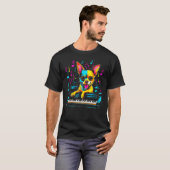 Chihuahua Dog Piano T-shirt (Voorkant volledig)