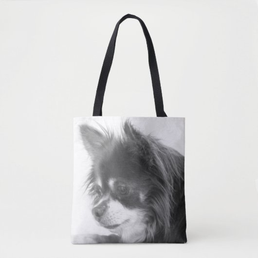 Chihuahua Dog Portrait Tote Bag (Voorkant)