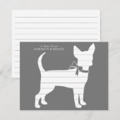 Chihuahua Dog Puppy Bedankt (Voorkant / Achterkant)