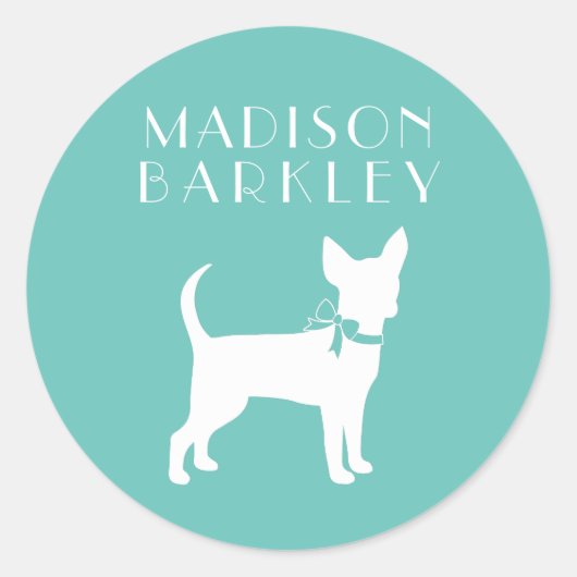 Chihuahua Dog Puppy Classic Round Sticker (Voorkant)