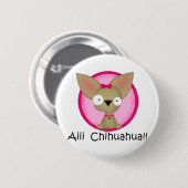 Chihuahua Dog Puppy Ronde Button 5,7 Cm (Voorkant /achterkant)