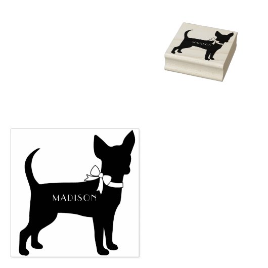 Chihuahua Dog Puppy Rubberstempel (Gestempeld)