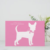 Chihuahua Dog Puppy Stationery Briefpapier (Staand voorkant)