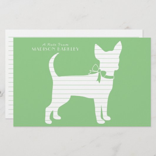 Chihuahua Dog Puppy Stationery Briefpapier (Voorkant / Achterkant)