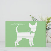 Chihuahua Dog Puppy Stationery Briefpapier (Staand voorkant)