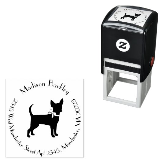 Chihuahua Dog Puppy Zelfinktende Stempel (In situ)