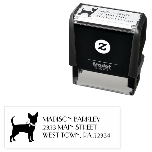 Chihuahua Dog Puppy Zelfinktende Stempel (In situ)