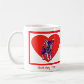 Chihuahua Dog Red Valentijn's Day Heart Coffee Mok (Links)