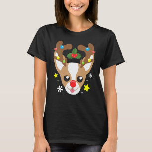 Chihuahua Dog Reindeer Funny Cute Dog Mam Pap Chri T-shirt