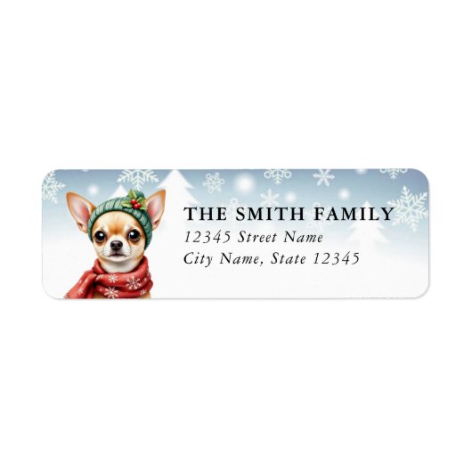 Chihuahua Dog Return Address Labels (Voorkant)