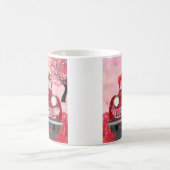 Chihuahua Dog-rijtuig met hart Valentijnse Koffiemok (Center)