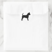 Chihuahua Dog Ronde Sticker (Tas)