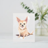 Chihuahua Dog | Schattigee hond Pet Puppy Waterver Briefkaart (Staand voorkant)