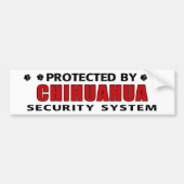 Chihuahua Dog Security Bumpersticker (Voorkant)