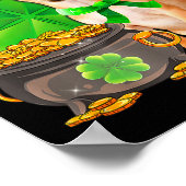 Chihuahua Dog Shamrock St Patricks Day Dog Irish G Poster (Hoek)