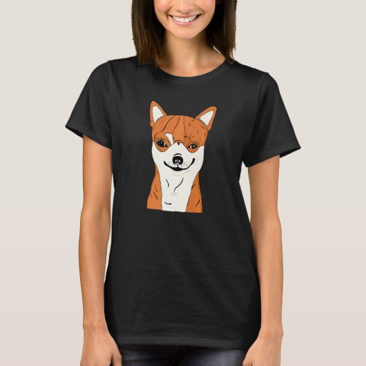 Chihuahua Dog Shirt Funny Chihuahua Smiling Face P (Voorkant)
