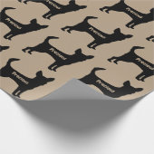 Chihuahua Dog Silhouette Cadeaupapier (Hoek)