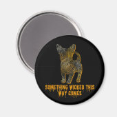 Chihuahua Dog Silhouette Fun Halloween Magnet (Voorkant / Achterkant)