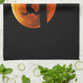 Chihuahua Dog Silhouette Moon chiwawa lover Classi Theedoek (Gevouwen)