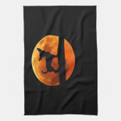 Chihuahua Dog Silhouette Moon chiwawa lover Classi Theedoek (Verticaal)