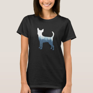 Chihuahua Dog Silhouette Natuur buitenshuis T-shirt